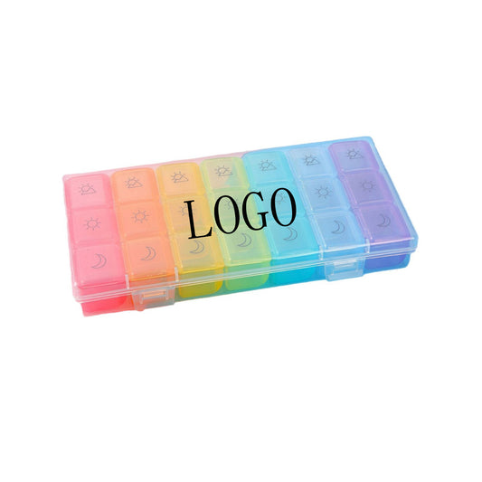 21 Case Rainbow Color Weekly 7 Day Med Minder/Pill Container image 0