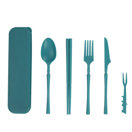 Portable Wheat Straw Tableware 4-Piece Set image 1
