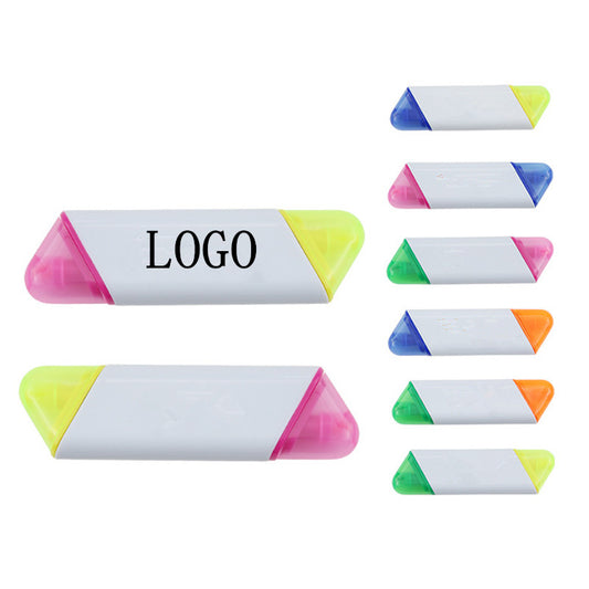 Double-Headed Two-Color Fluorescent Marker Pen image 0