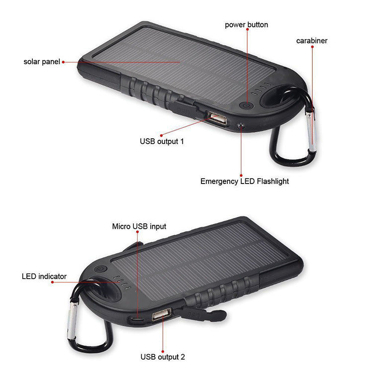 Portable Plastic Solar Power Bank image 1