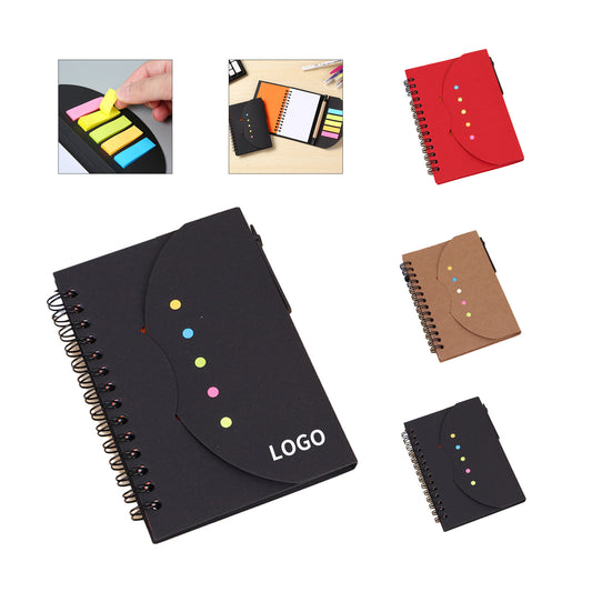 3-in-1 Notebook w/ Sticky Flags & Pen image 0