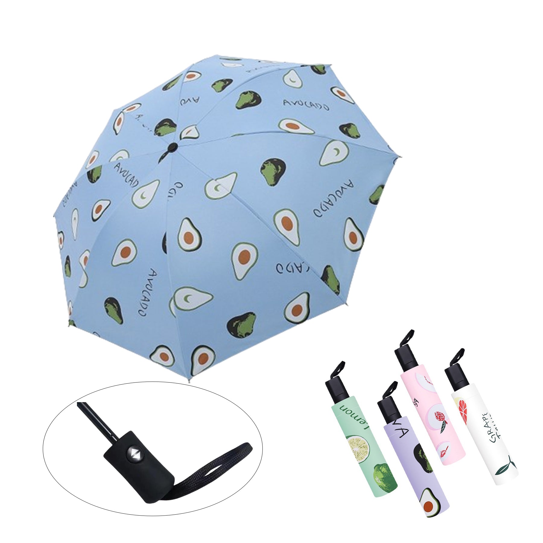 Compact Umbrella with Case Full Color Design image 0