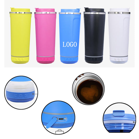 18 Ounce Insulated Vacuum Tumbler Cup with Built-In Wireless Music Speaker image 0