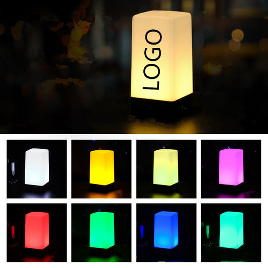 Cube Shaped Rechargeable Bar Table Lamp image 0