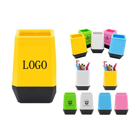 Two-Tone Plastic Pen Holder image 0