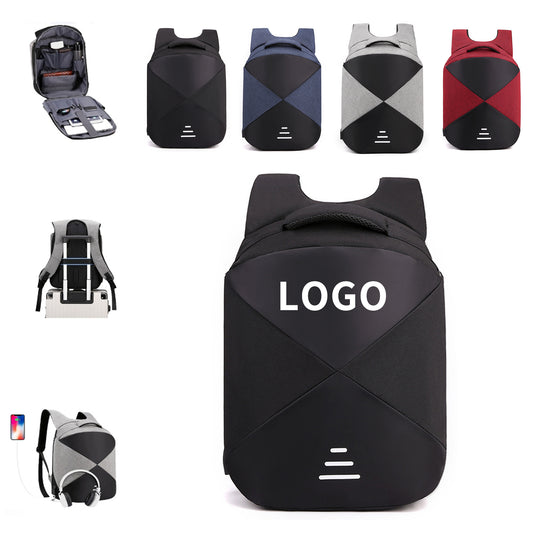 Oxford Fabric Laptop Backpack with USB Charging Port image 0