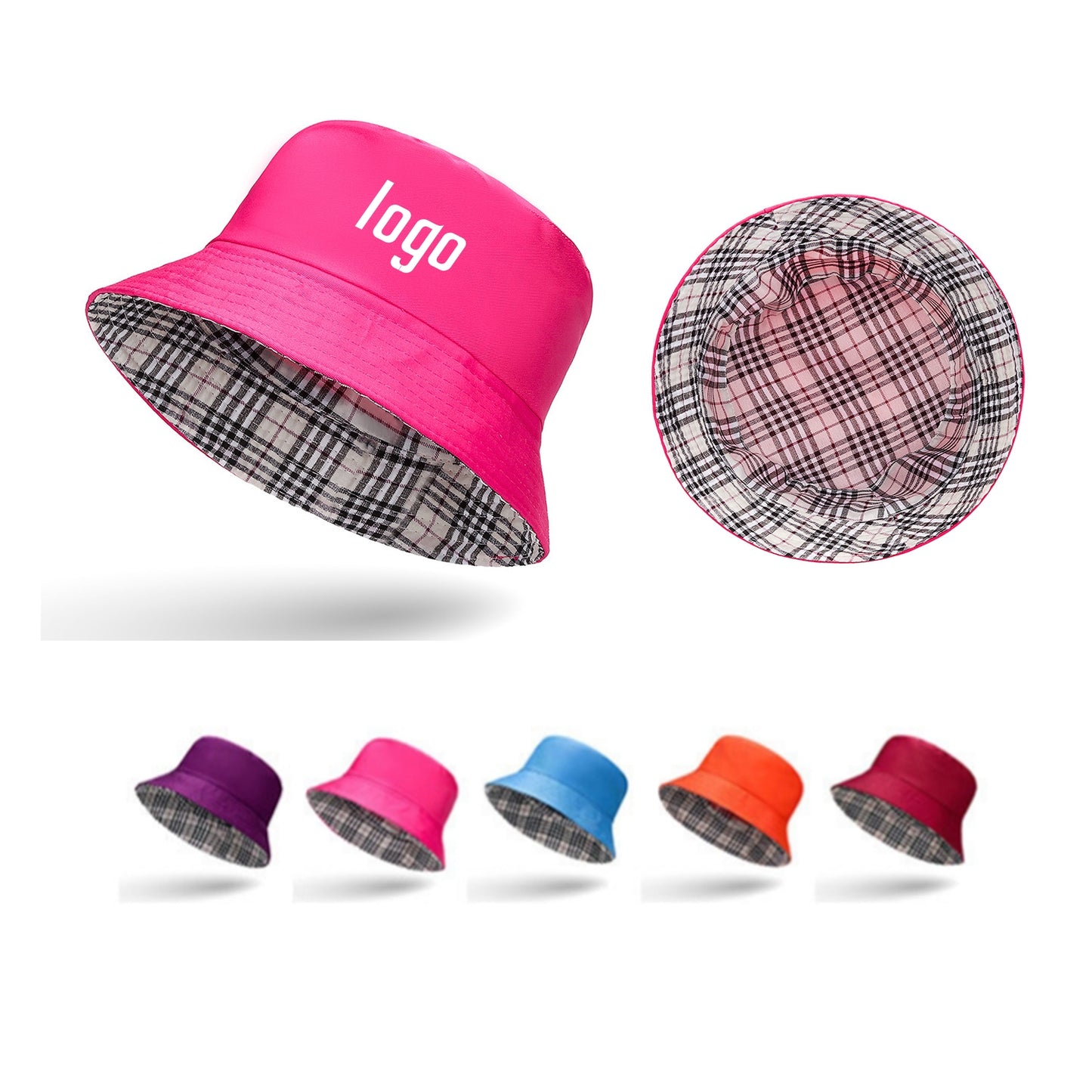 Double Side Unisex Cotton Bucket Hat image 0