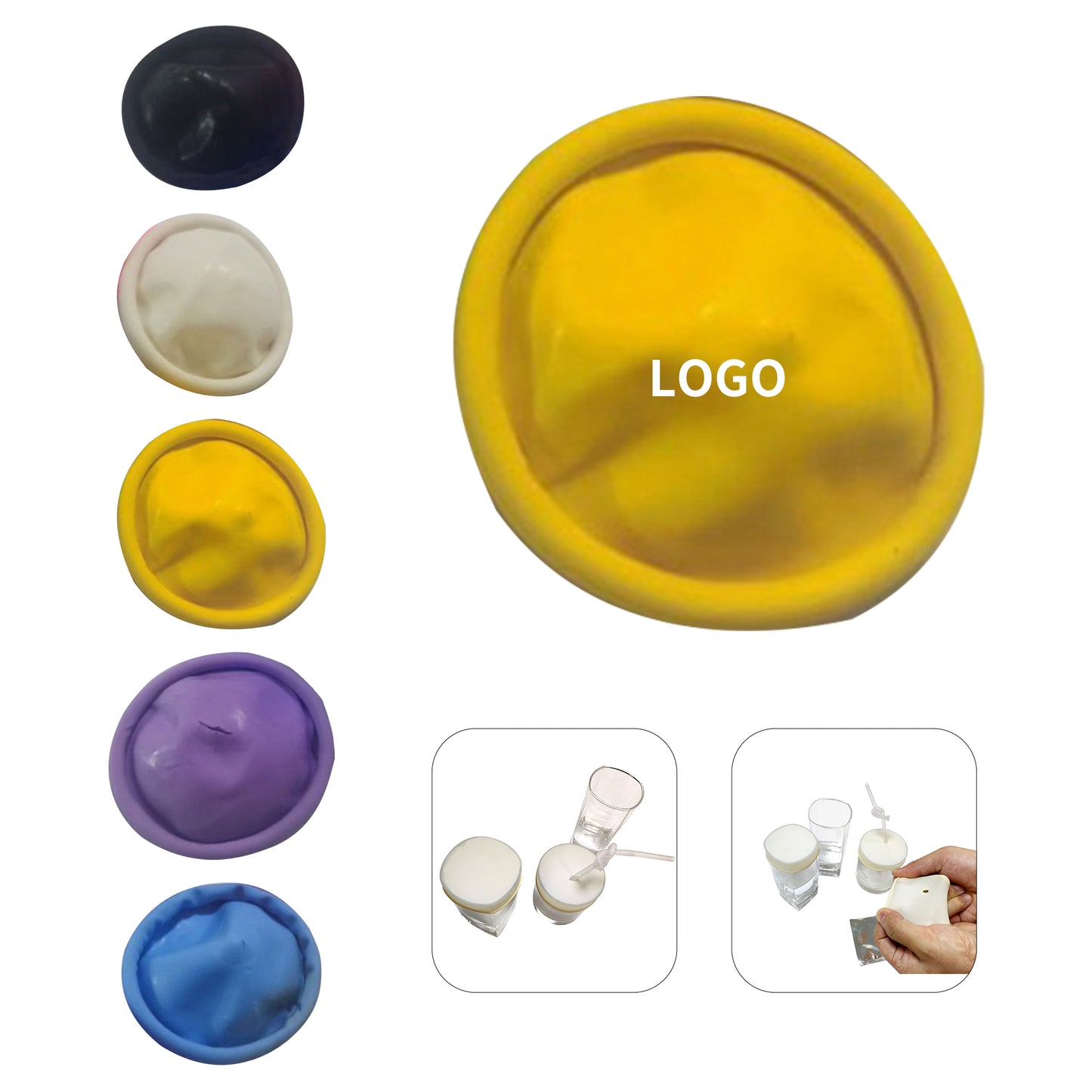 Portable Anti-Spill & Anti-Tamper Silicone Cup Lid: Perfect for Daily Use & Nightlife - Black