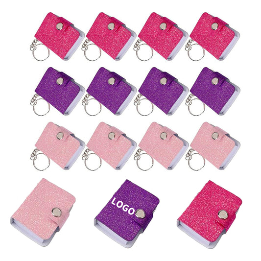2.25" Tall x 1.75" Miniature Note Book Keychains with 100 Unlined Pages - Purple. Red
