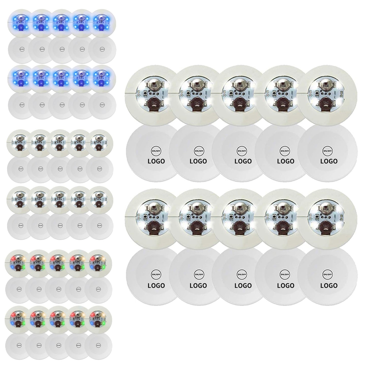 2.36" Diameter Led Light Up Coaster Bottle Light Glorifier Led Stickers Coaster - White