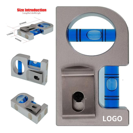 Convenient to Carry Solid Aluminum Alloy Mini Level Ruler - Silver