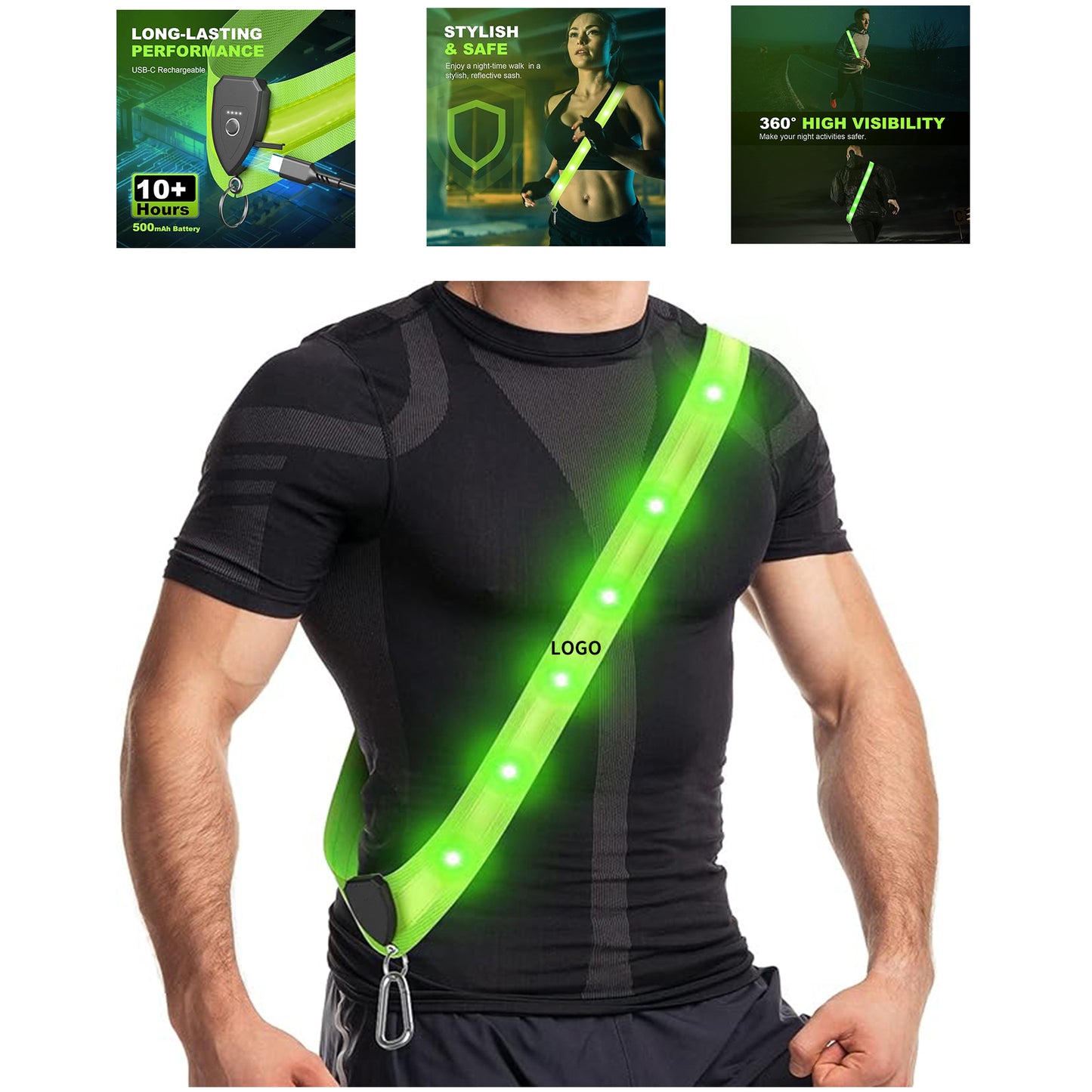 Night Walking Safety Gear - Green