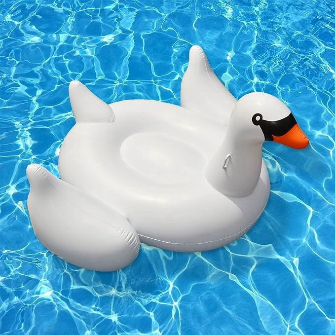 Inflatable Swan Pool Float - White