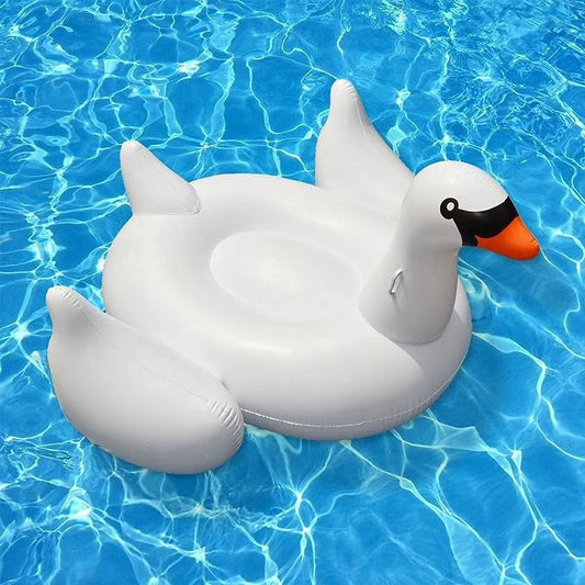 Inflatable Swan Pool Float - White