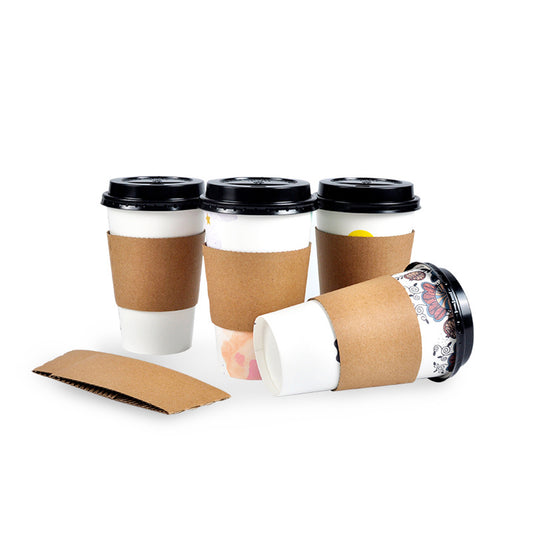 Kraft Paper Coffee Cup Sleeves - Kraft