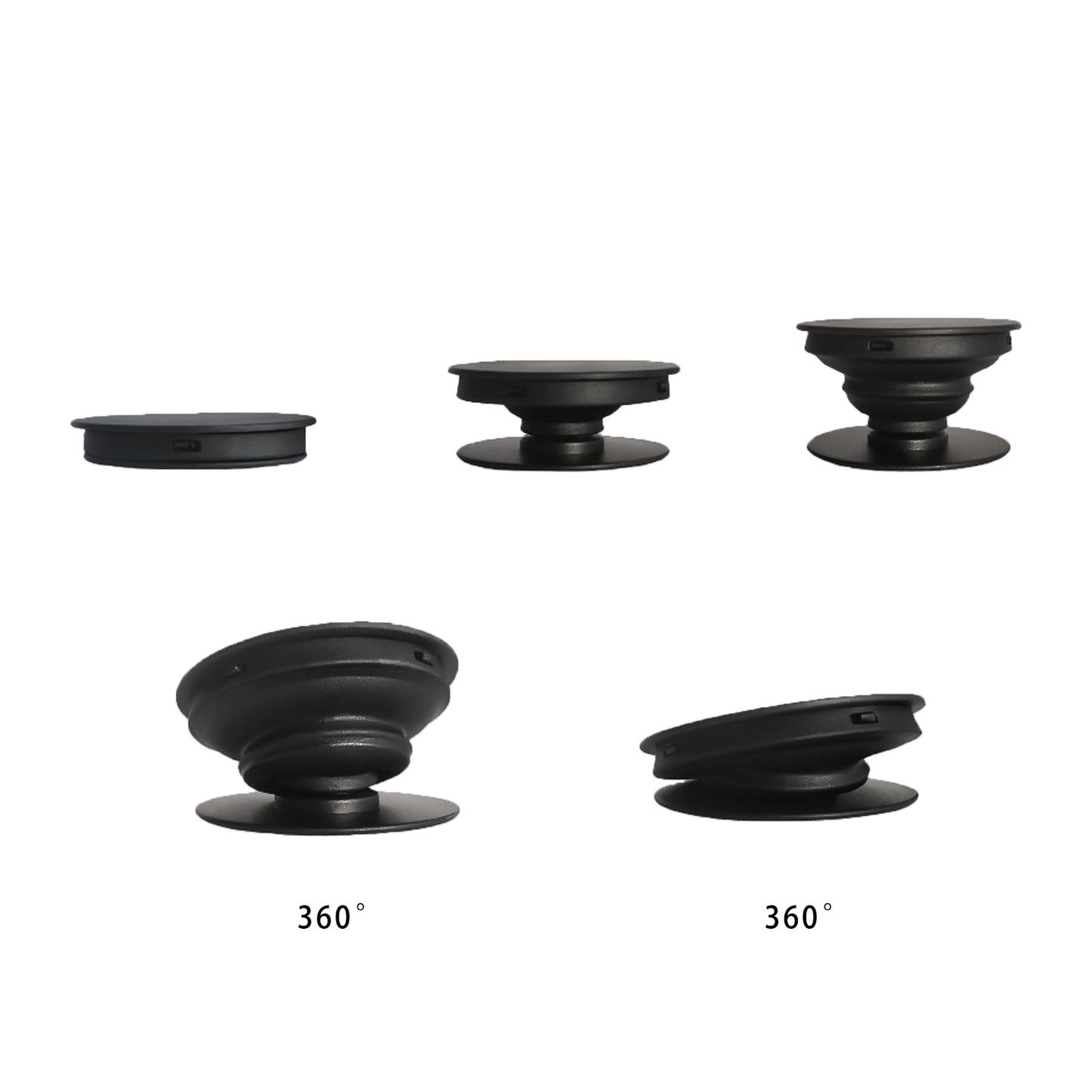 Foldable Airbag Mobile Phone Bracket - Black