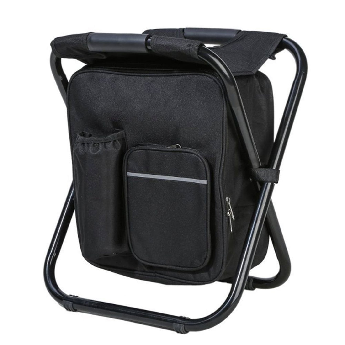 Folding Chair Stool With Cooler Bag