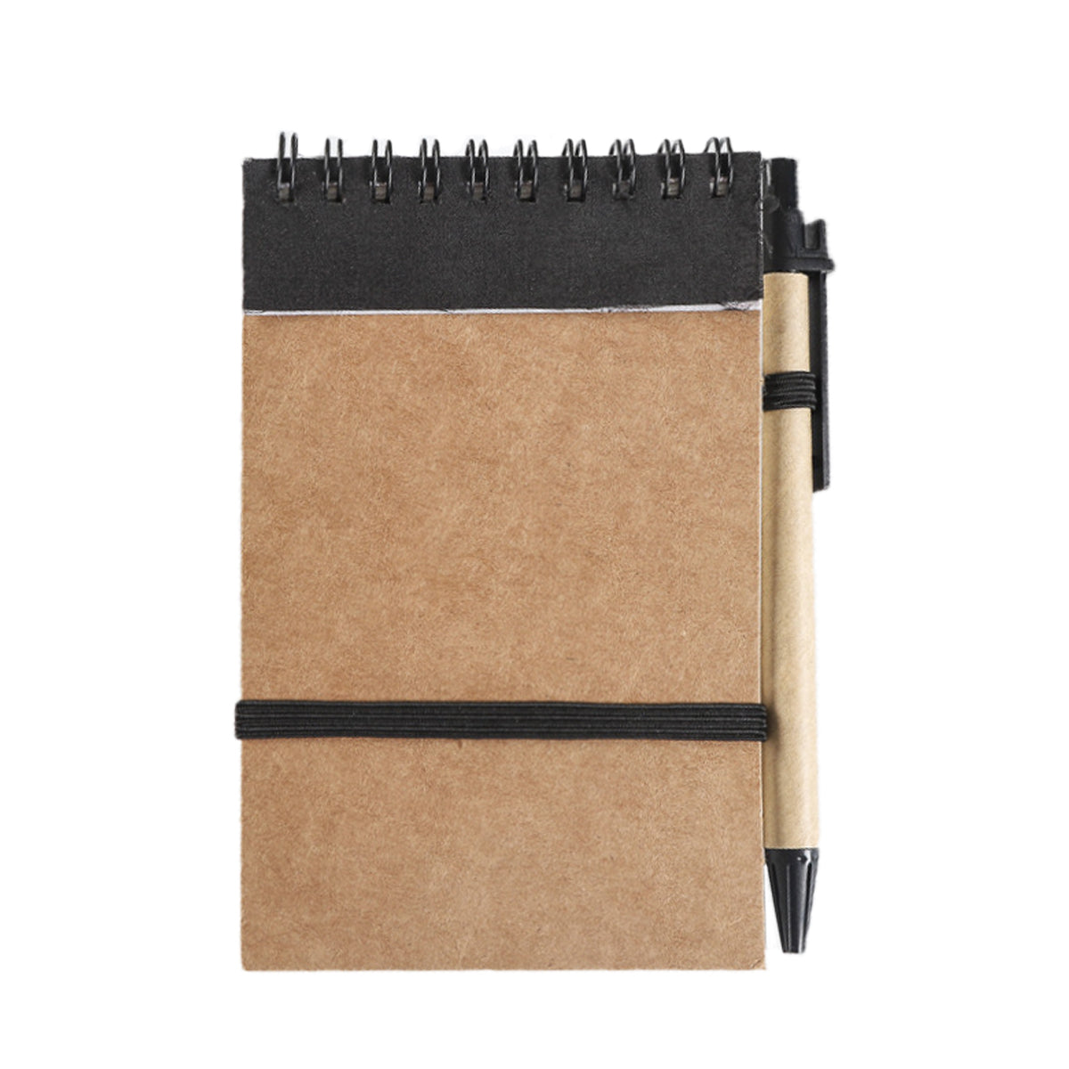 Kraft Paper Spiral Jotter Notebook With Pen
