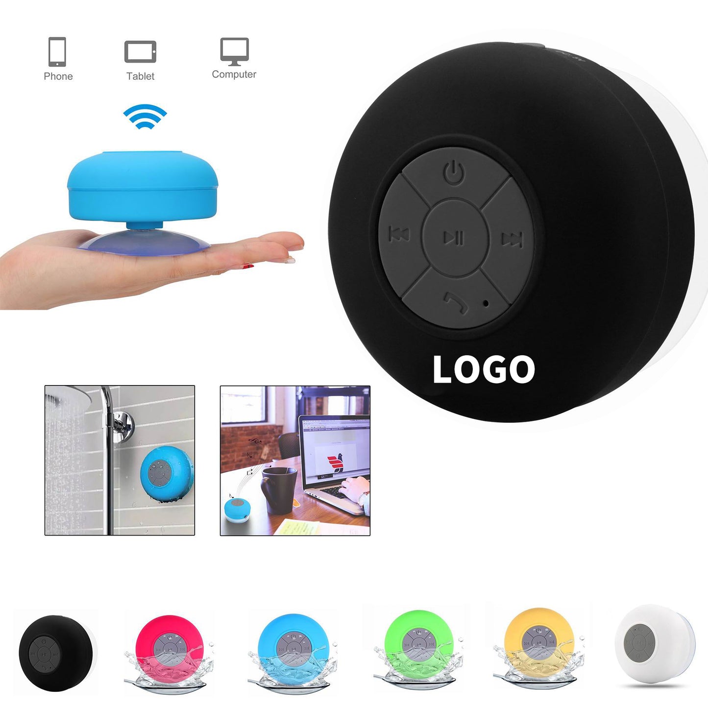 Multi-Use Wireless Waterproof Shower Speaker