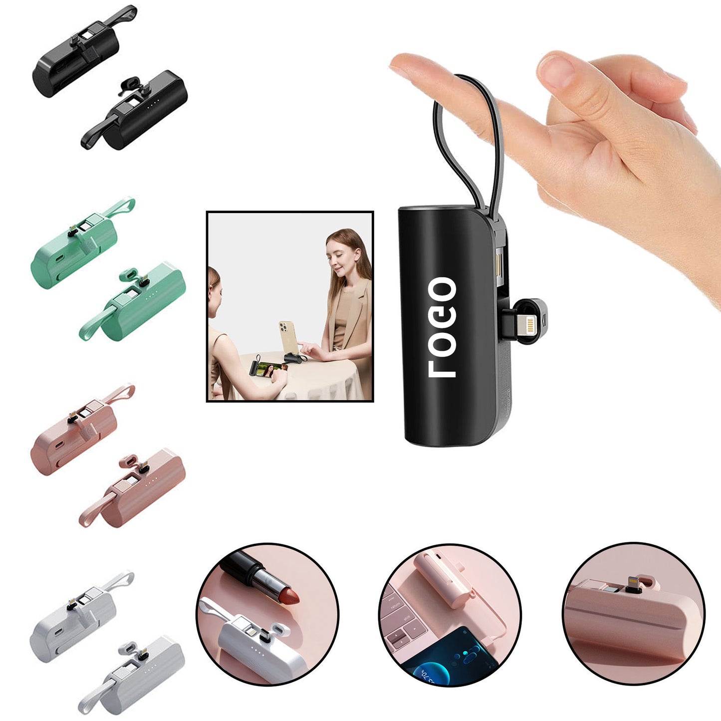 Mini Fast Charging Power Bank - Black