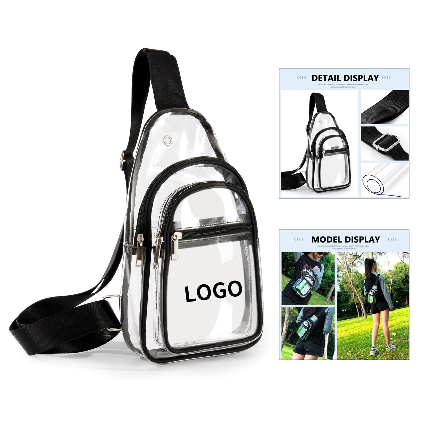 Transparent Multi-Way Bag - Clear
