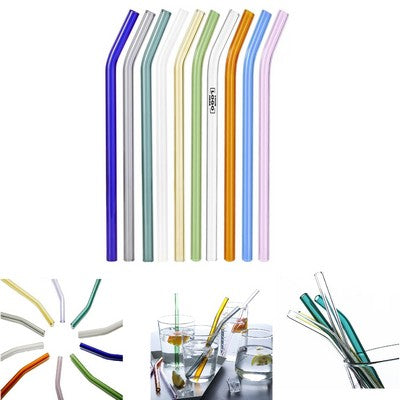Reusable Bent Curved Glass Straws