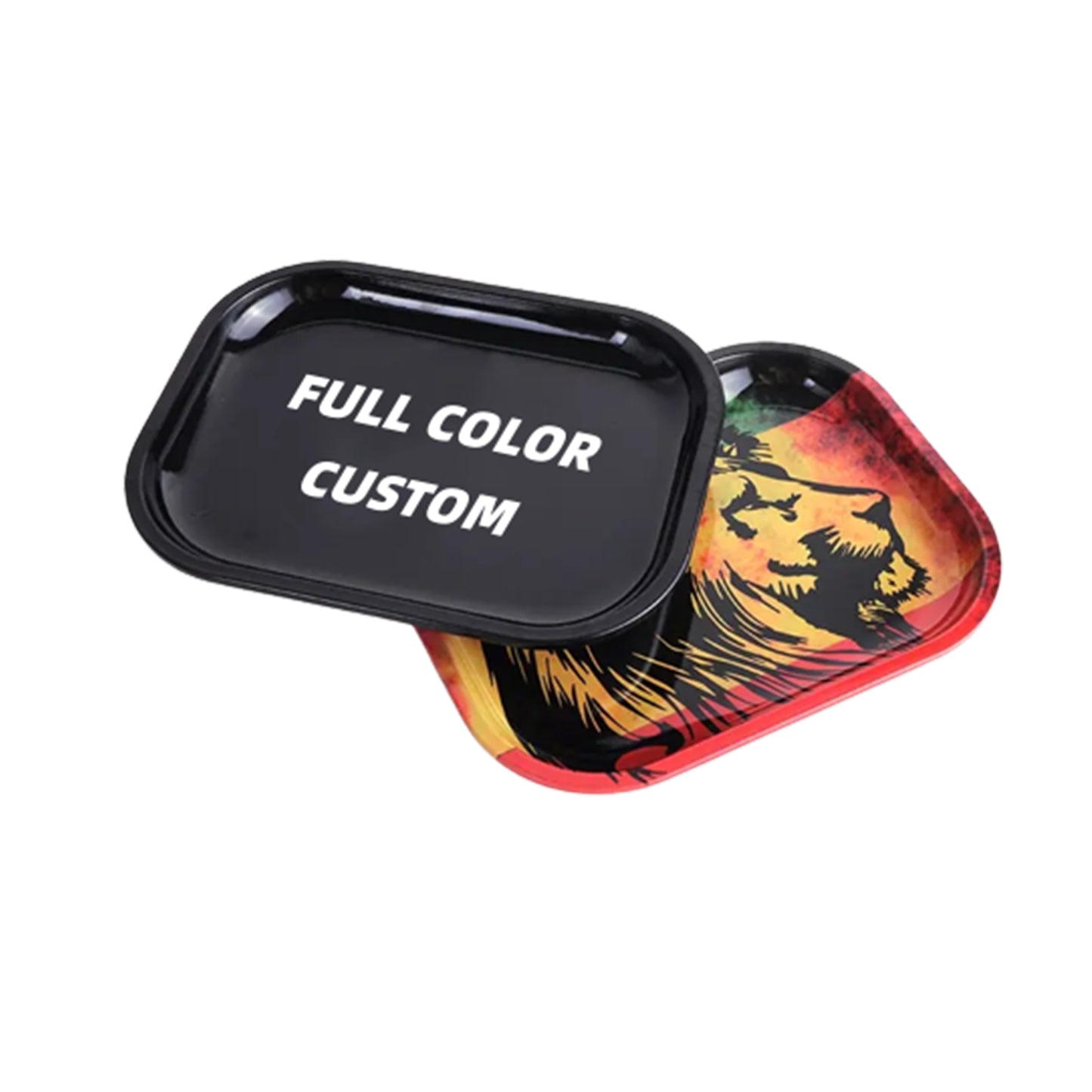 Full Color Tinplate Rolling Tray - Gold
