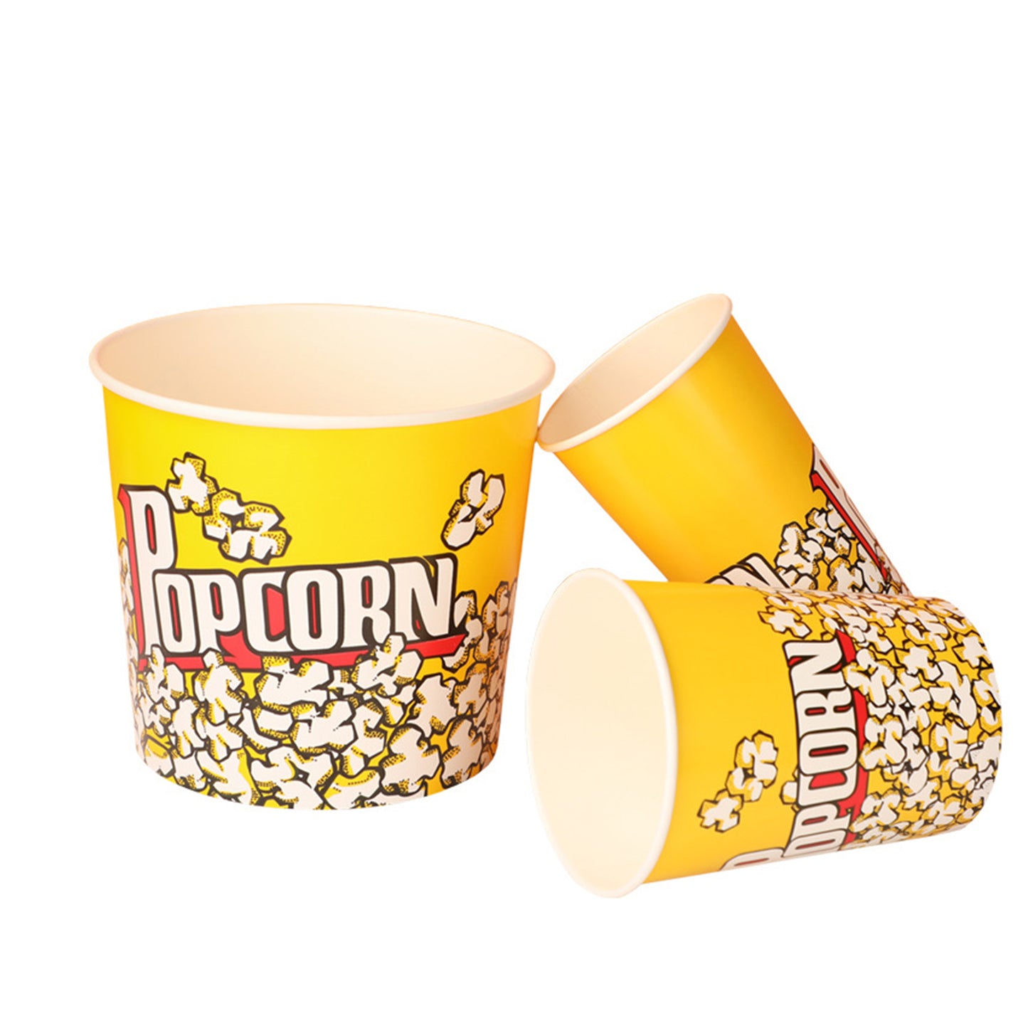 85OZ Grease Resistant Fried Chicken Popcorn Bucket Snack Tub - White