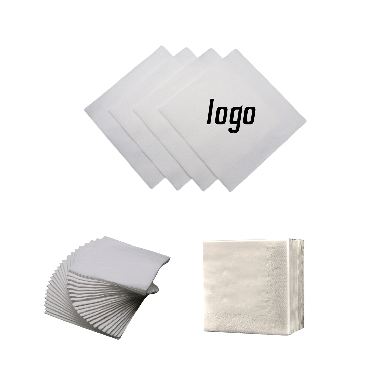 Premium Custom Eco-Friendly Napkins for Memorable Events - White