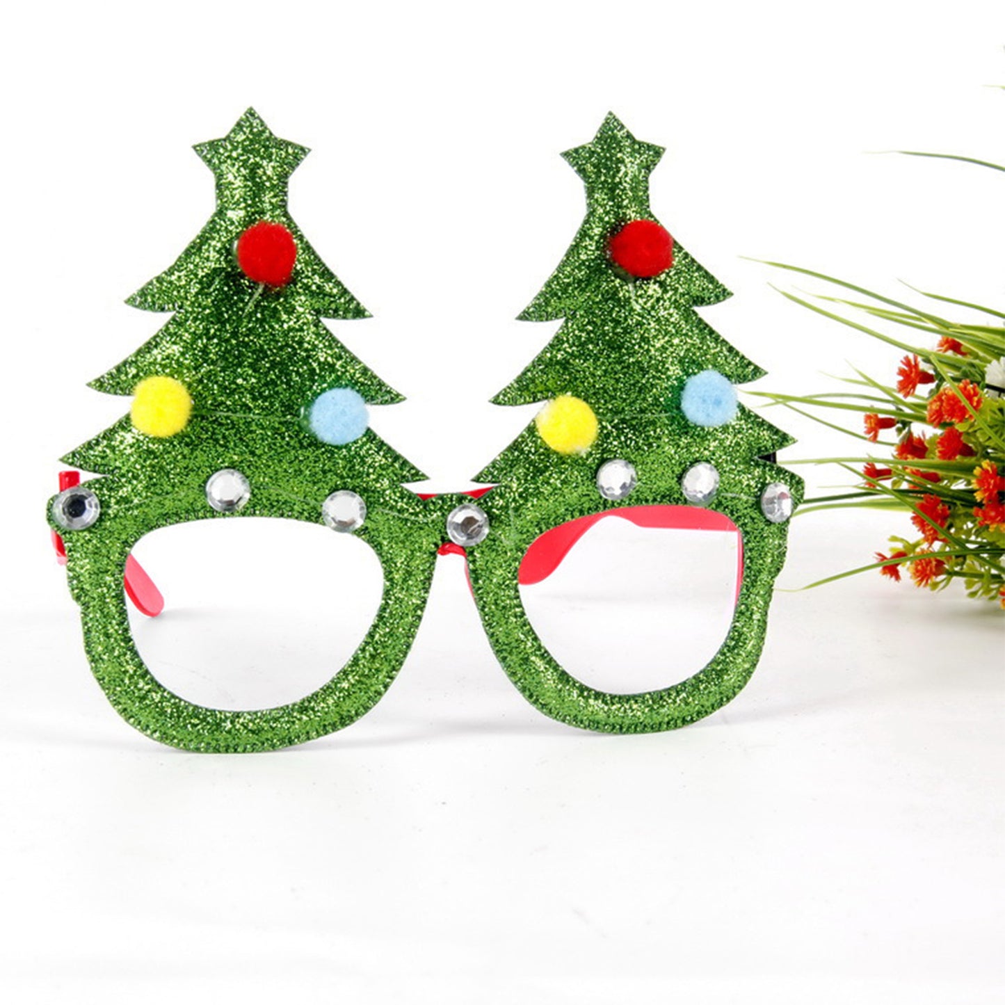 Fanny Glitter Frame Christmas Glasses