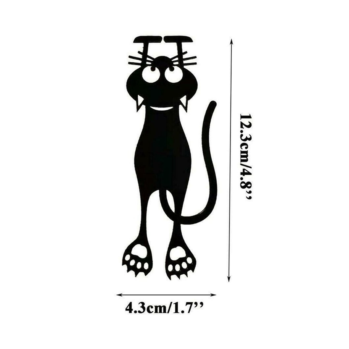 Cute Book Marker Black Cat - Black