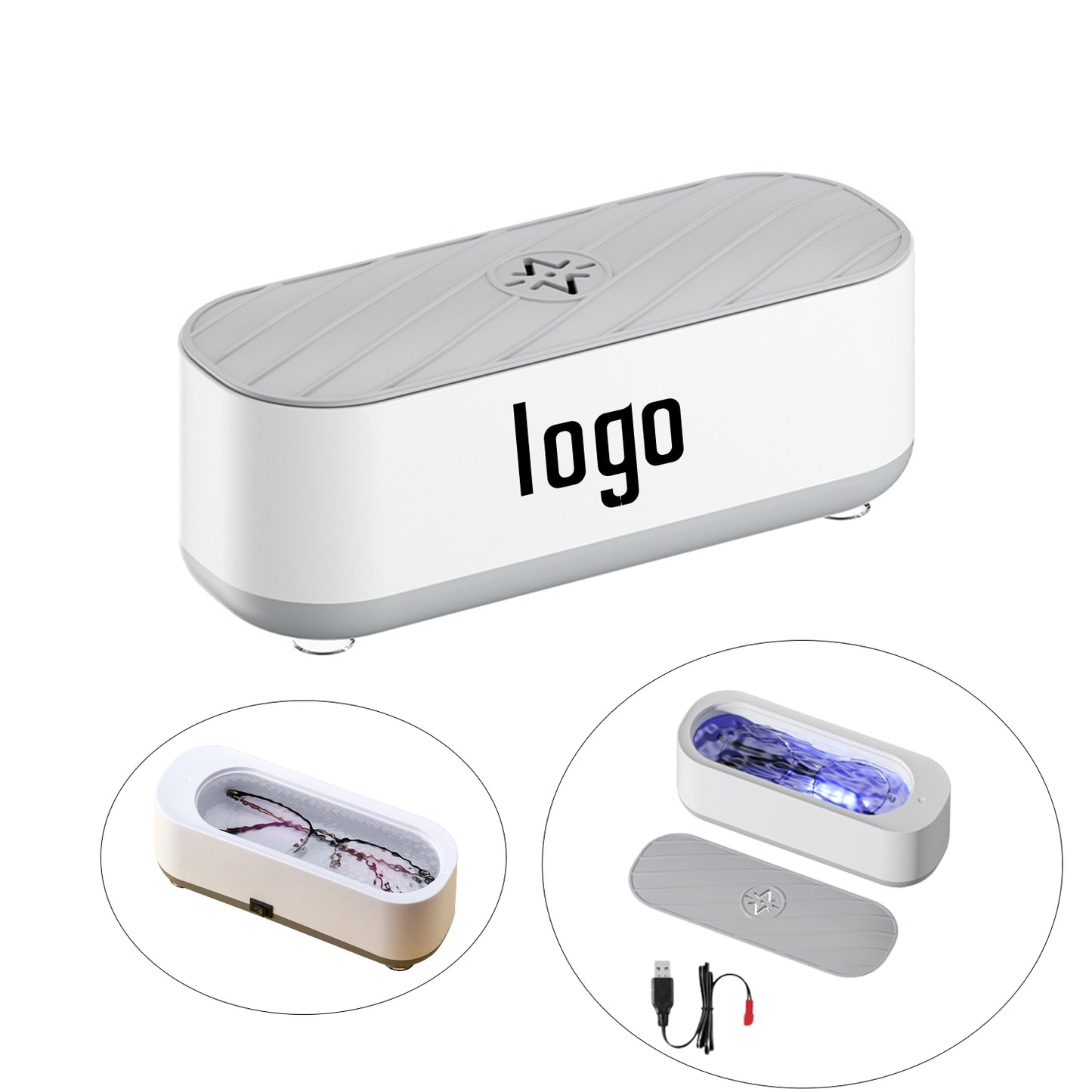 Jewelry Cleaner Eyeglasses Cleaning Machine - White
