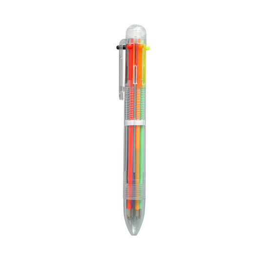 6 Colors Transparent Ballpoint Pen - Clear