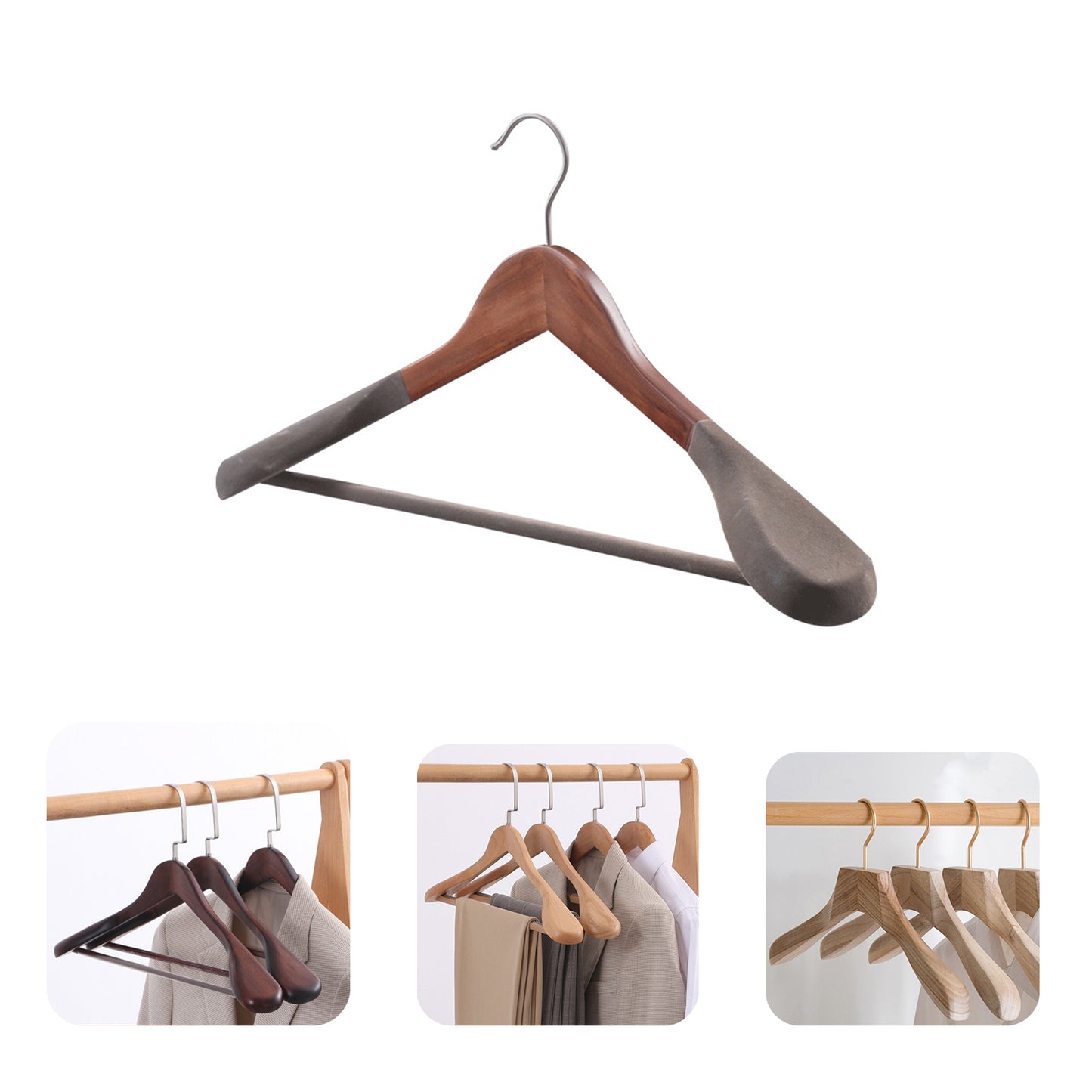 Wooden Hangers - Light brown