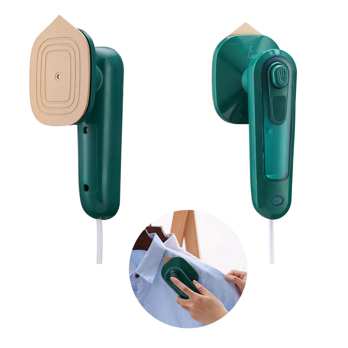 Mini Handheld Garment Iron - Green