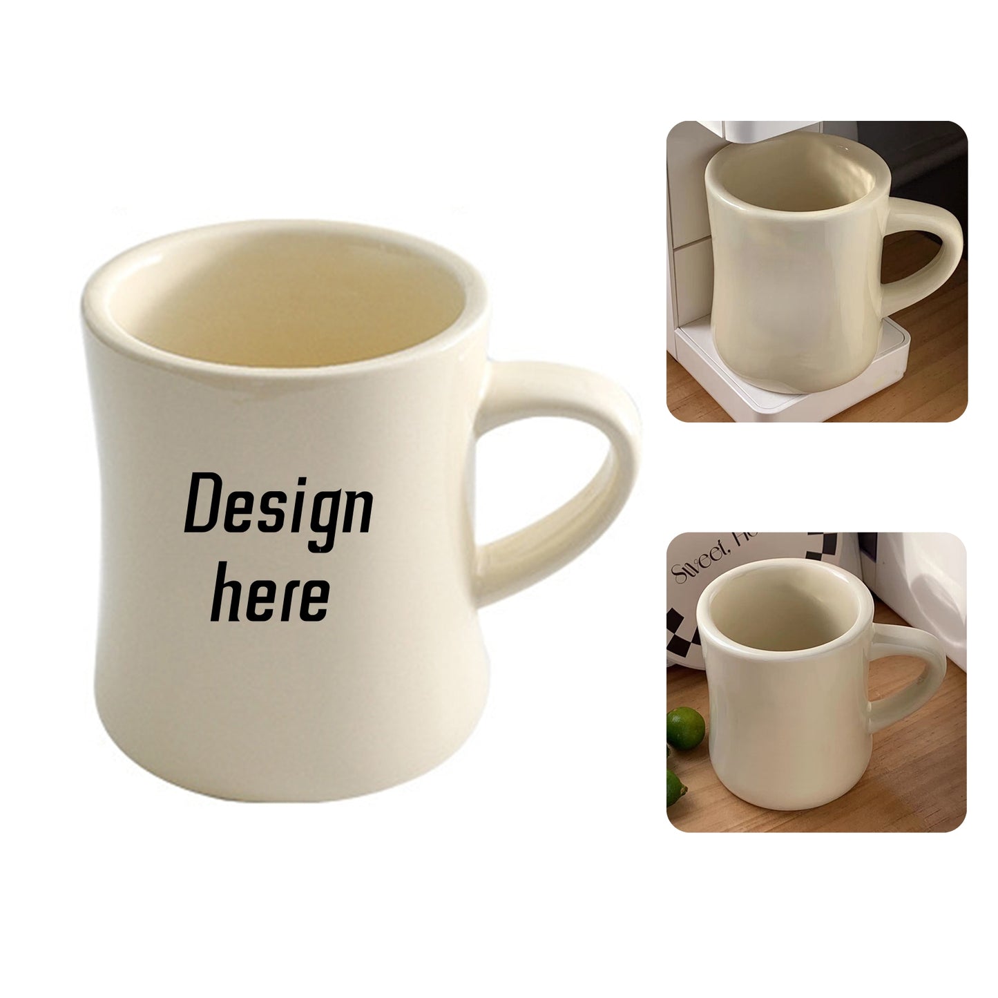 Retro Coffee Mug MOQ 30 - Cream
