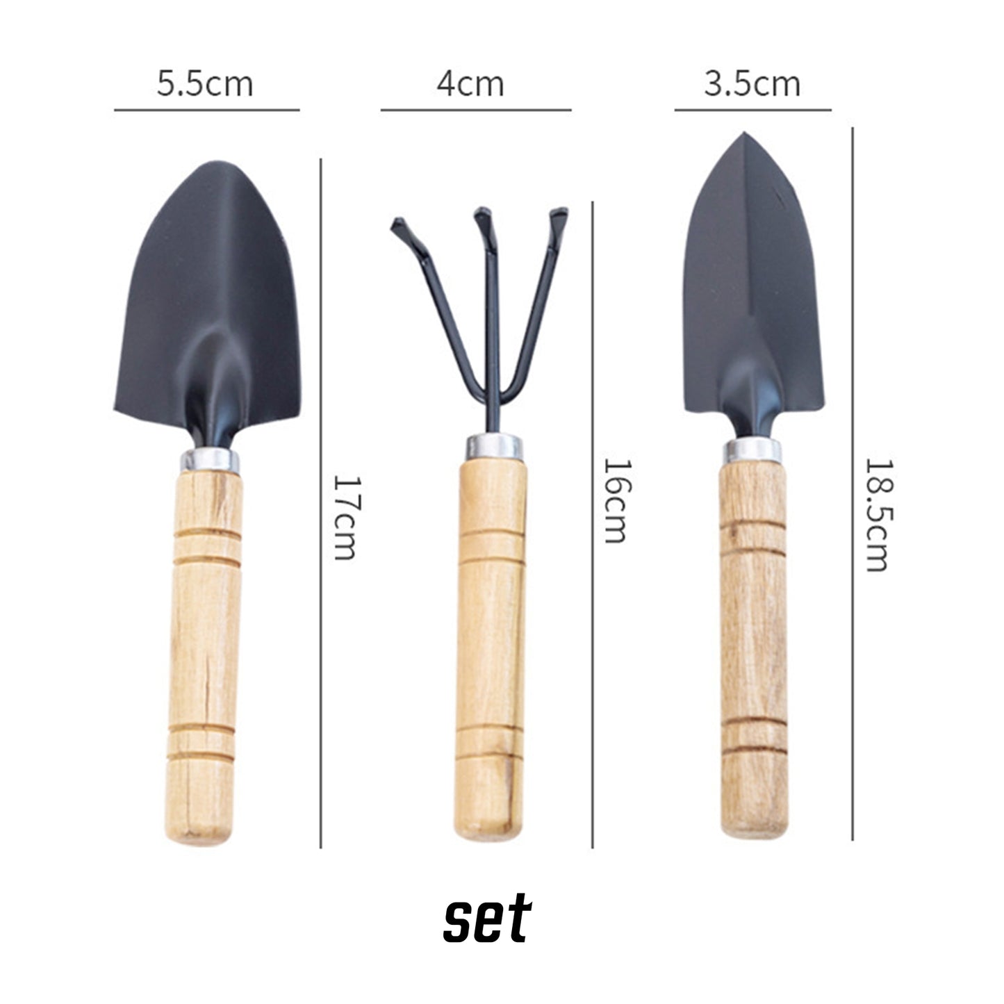 Gardening Tool Set - Black