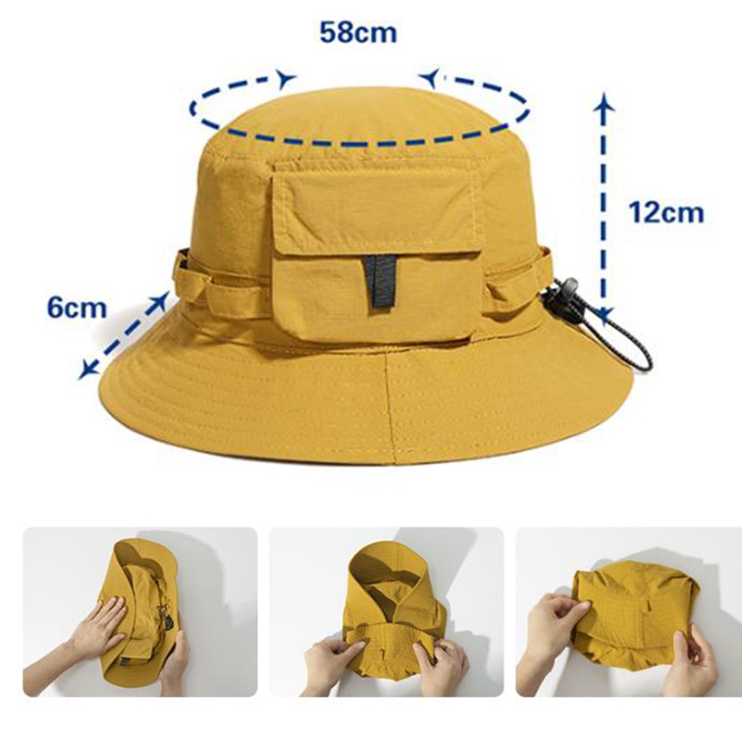 Bucket Hat In Pocket MOQ 30 - Black