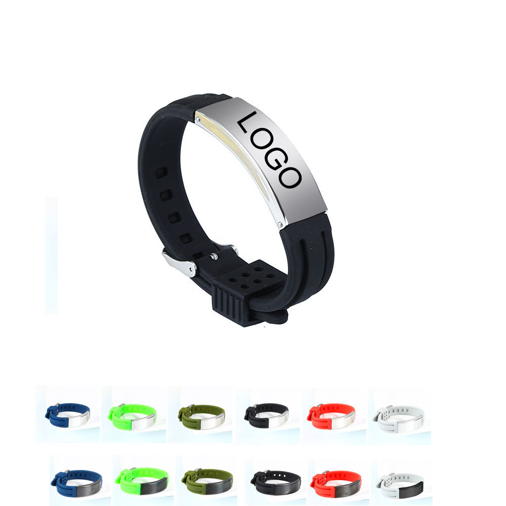 Stainless Steel Silicone Bracelet - Navy