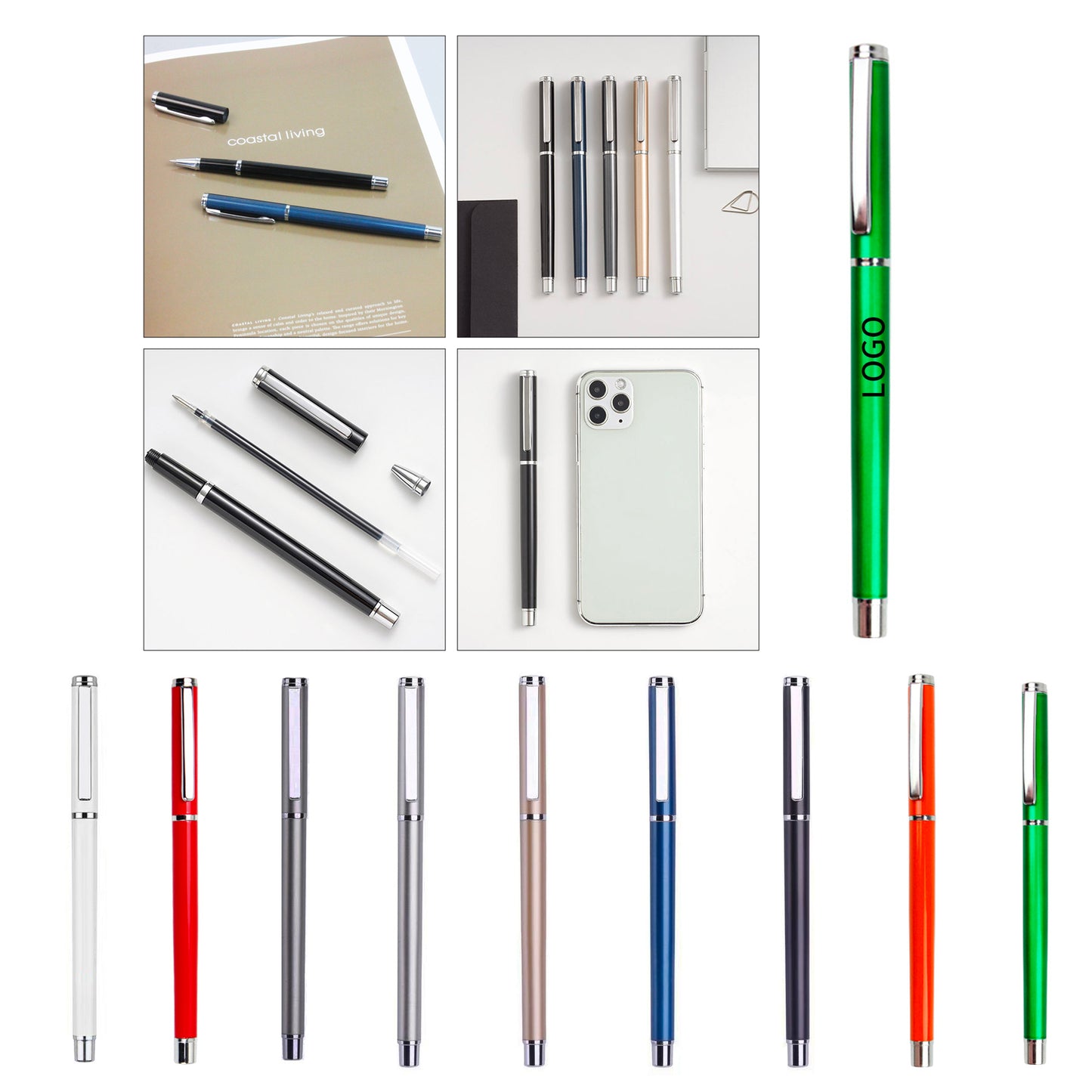 Slim Executive Pen - White