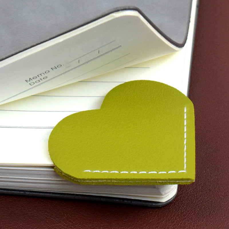 Heart Shaped Leather Bookmark