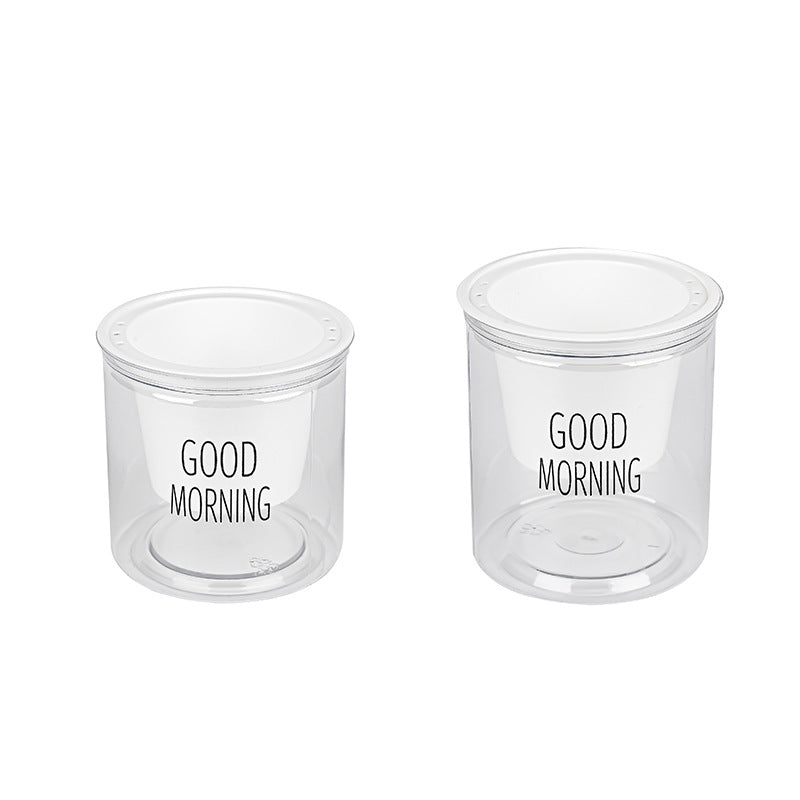 Clear Self-Watering Planter Pot - White