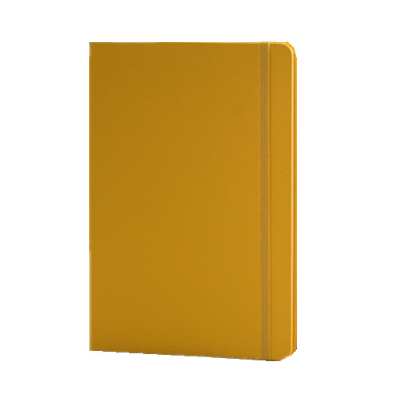 A5 Medium-sized PU Hardcover Notebook Journal With Ribbon Bookmark & Elastic Closure - Red