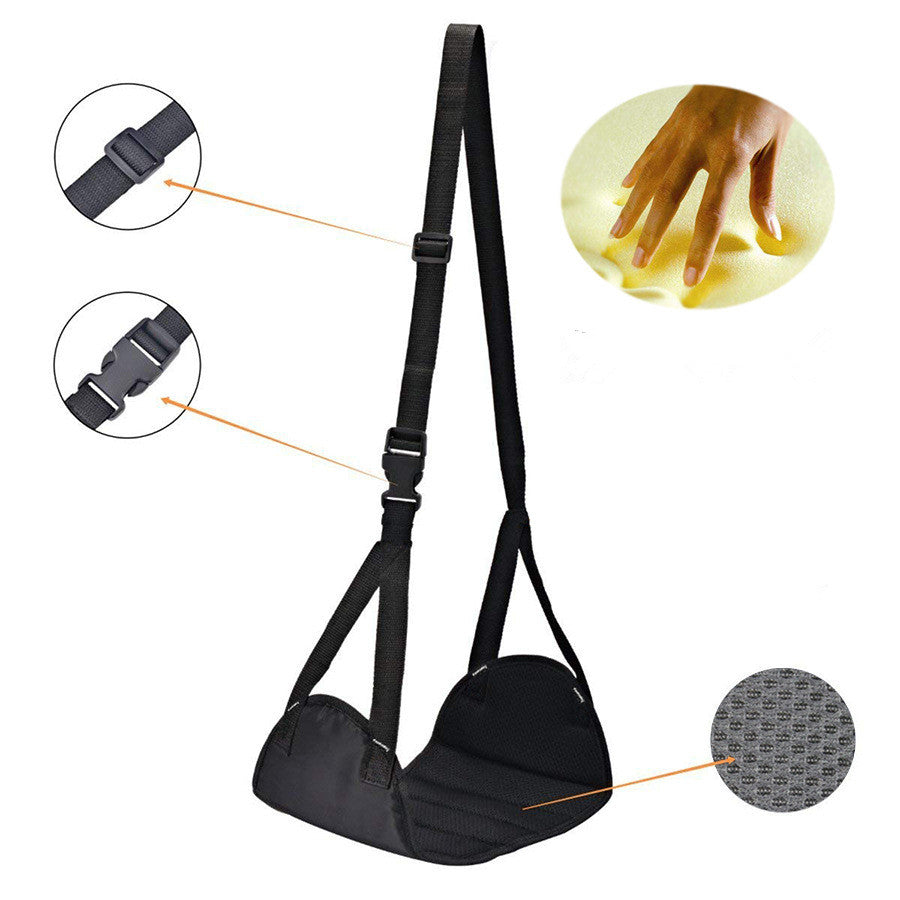 Adjustable Portable Foot Hammock - Black