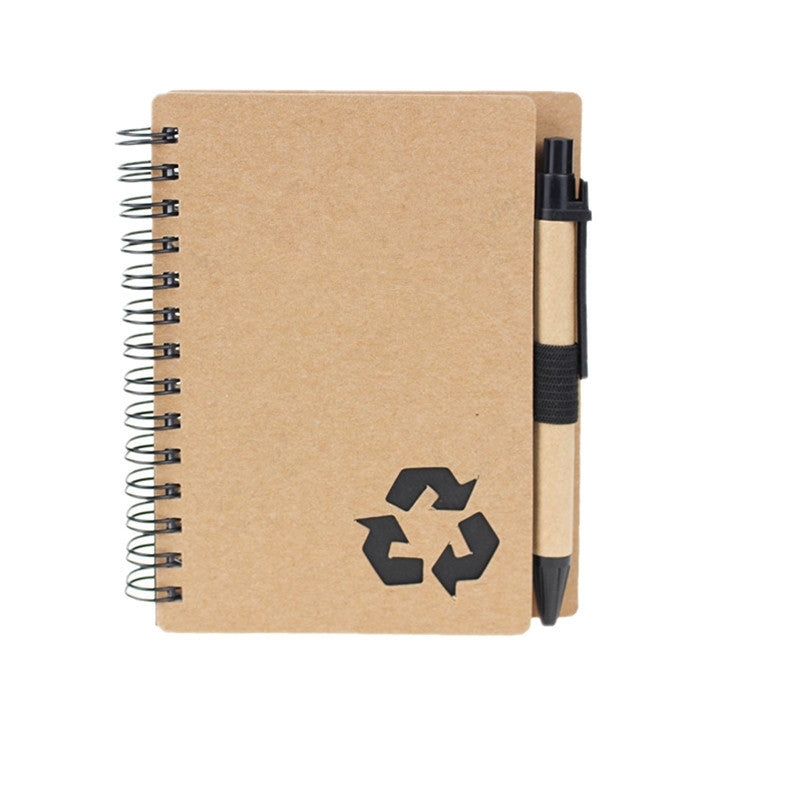 Notebook with Matching Eco Pen - 1-Color Logo