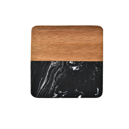 ZN0481 Wood & marble Stone Coaster
