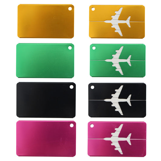 Aluminum Alloy Suitcase ID Luggage Tag w/Steel Loop
