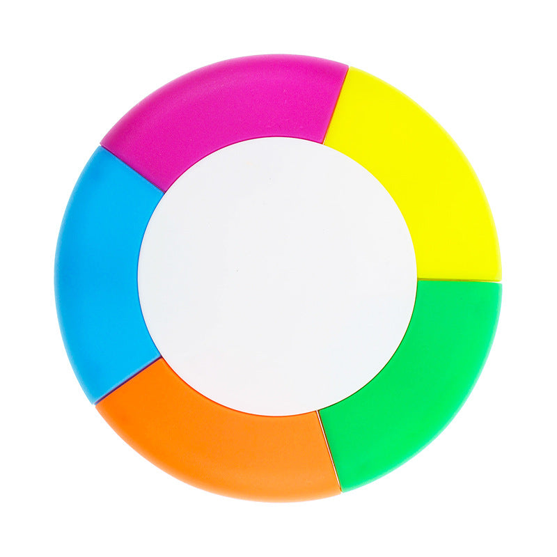 Round Five-color Highlighter