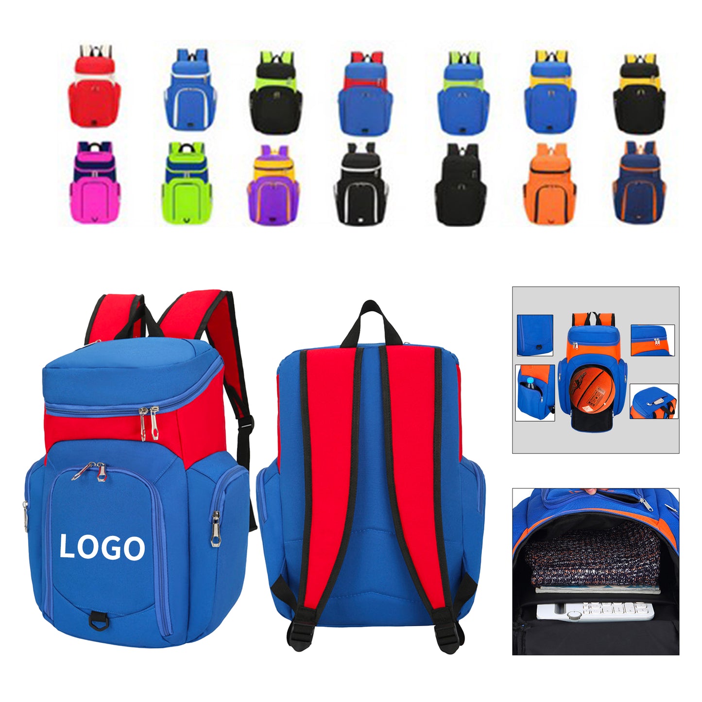 Multi-Pocket Sports Backpack image 0