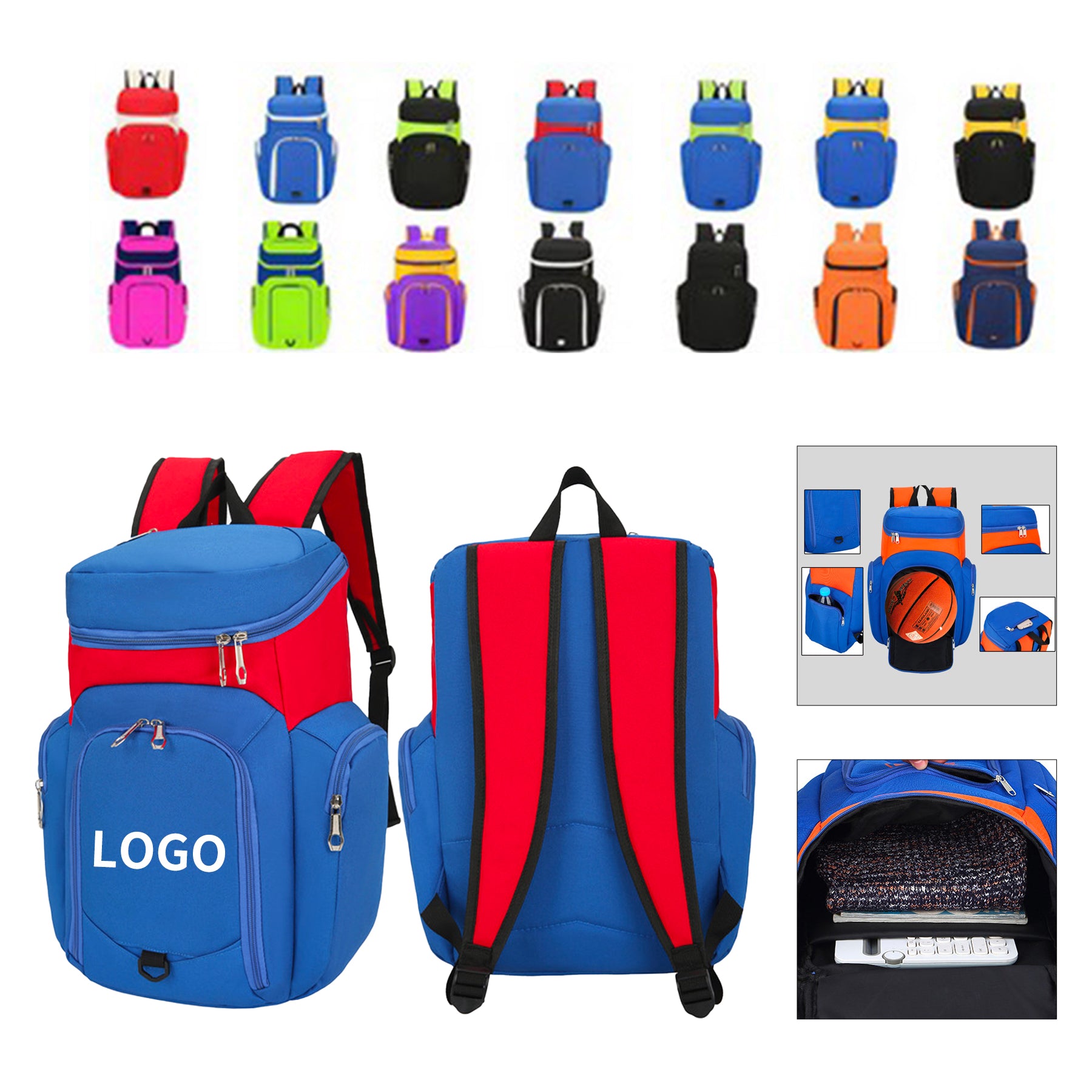 Multi-Pocket Sports Backpack image 0